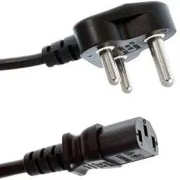 Techy-tech Power Cord 5 m 5 meter Meter Computer/Desktop/Pc/Smps/Printer/Monitor Power Cable Cord Black/Pc Cable (Full Copper)-14