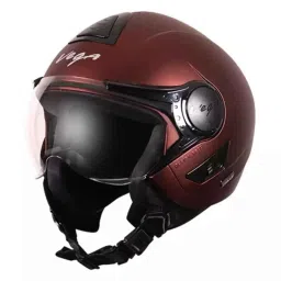 Vega Verve DX ABS Dull Burgundy Open Face Helmet, Size: Small-picture-26