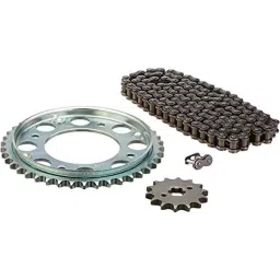 Uno Minda 118L Hardened Alloy Steel Quadra Rivet Chain &a; Sprocket Kit for Honda Twister 110 Protective Ring, CH-4003-22