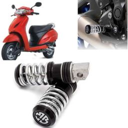 Auto Pearl 2 Pcs Steel Black Foot Rest Spring Coiled Set for Activa-picture-47
