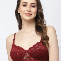 Docare Pack Of 3 Floral Self Design Full Coverage Bralette Bra With All Day Comfort image 3