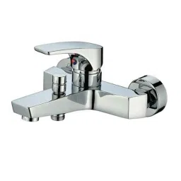 ZAP Ocean Brass Chrome Finish Wall Mounted 3 in 1 Single Lever Wall Mixer with Hand Shower Provision for Hot and Cold Water-image-40