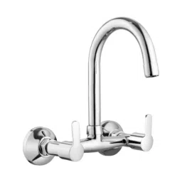 TROT France Brass Chrome Finish Wall Mounted Sink Mixer with Swivel Spout, FNC-14-image-14