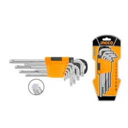 Ingco 9 Pcs CR-V Hex Key Set, HHK11092-21