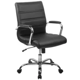 Furniturstation Leatherette Ergonomic Black Leaman Mid Back Office Chair, SBF_OF-28LBK-picture-40