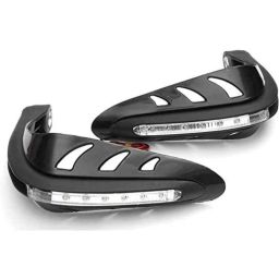 AOW Motorcycle Handguards with Led Light for 7/8 inch Grips - 300 * 140 * 110mm (Black) for KTM Duke 200-24