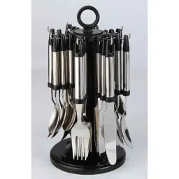 Elegante 24 Pcs Glory Round Stainless Steel &a; Plastic Cutlery Set, SL-116 (Pack of 3)-image-13