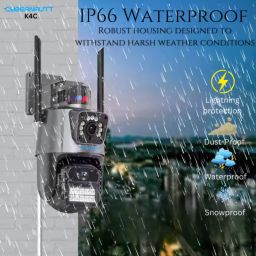 Cybernautt K4C 4MP Dual Lens Full HD 4G Sim Camera with Human Detect, Motion Detect, IP66, Two Way Audio, Notification, Alarm &a; Support 128GB SD image 5