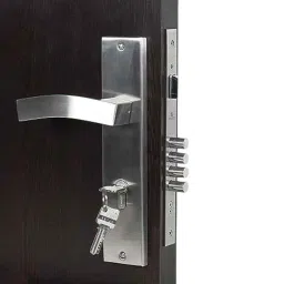 Handle Waala LB10002 10 inch 60mm Stainless Steel Silver Cylindrical Plate Both Side Key Mortise Door Lock Set-image-60