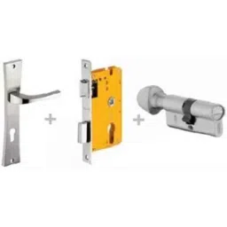 Dorset ML Series Divine 70mm Stainless Steel Silver Chrome Finish Door Handle Lock Set with Coin &a; Knob, ML DV (Pack of 3)-picture-34