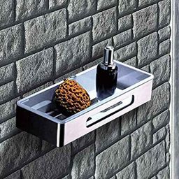 Aquieen ABS &a; Stainless Steel 304 Silver &a; White Multi-Purpose Wall Shelf-picture-40