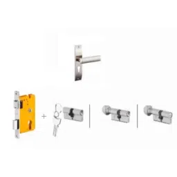 Dorset Dave HL DAV 8 inch Zinc PT Finish Lock Set with Both 60mm Side Key Cylinder (Pack of 3)-picture-48