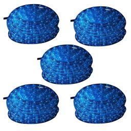 LumoGen 60W Blue LED Waterproof Rope Light with Connector, Length: 18 m (Pack of 5)-44