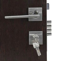 Homexpert Rose Luna-R-BSK 60mm Stainless Steel Silver Both Side Key Mortise Door Lock Set-image-40