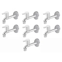 Spazio Stainless Steel Chrome Finish Fusion Collection Long Body Bib Cock with Foam Flow Water Wall Flange (Pack of 7)-picture-15