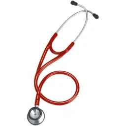 CardiacCheck 24 inch Cherry Red Stainless Steel Stethoscope, CADCHSTHOCR-13