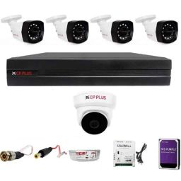 CP Plus 5MP Dome &a; 4 Pcs Bullet Camera, 8 Channel DVR with Usewell Accessories, 5MP-8HD-4+1-2TB-USEWELL-81