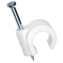 Elegant Casa 8mm White Circle Cable Clip with Metal Nail for Wire Management (Pack of 100)-image-13