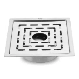 Ruhe Sapphire 6x6 inch Stainless Steel 304 Brushed Finish Square Flat Cut Floor Drain with Hole &a; Cockroach Trap, 16-0306-10-picture-43