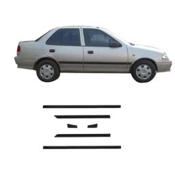 SureStrive 6 Pcs Black Side Door Car Beading Set for Maruti Suzuki Esteem All Model-23
