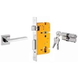 Dorset ML Series Piera 70mm Stainless Steel Silver Chrome Finish Door Handle Lock Set with Both Side Key Cylinder-image-57