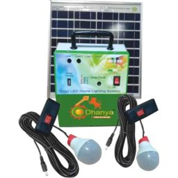 Dhanya 10W Solar Home Lighting System Kit with 2 LED Bulbs-17