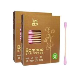 Im Eco 100 Pcs Ultra Soft &a; Premium Quality Bamboo Ear Swabs Set (Pack of 2)-11