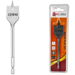 Malfah Enterprises 32mm Carbon Steel Silver Hex Shank Flat Wood Bit-picture-5