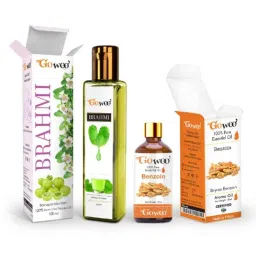 GoWoo 2 Pcs 10ml Natural Benzoin Aroma Oil &a; 100ml Brahmi Carrier Oil Set, GWOC114-P4+P169-picture-21