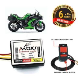 Auto Pearl 12V Black Front &a; Rear Flasher Indicator Light with Switch for Kawasaki Ninja H2 SX BS6-picture-48