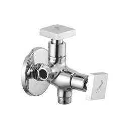 Oleanna MY-15A2IN1AV Melody Brass Silver Chrome Finish 2 in 1 Angle Valve with Wall Flange-image-15