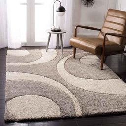 Carpetify 3x5ft Beige &a; Ivory Rainbow Collection Fur Rug Carpet, 0718YM9FMUH-picture-0