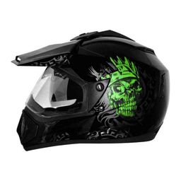 Vega Off Road Ranger Motocross Dull Black Green Helmet, Size (Large, 600 mm)-picture-0