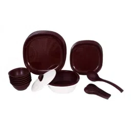 Signoraware Maroon 27 Pieces Double Wall Square Dinner Set, 254-picture-8