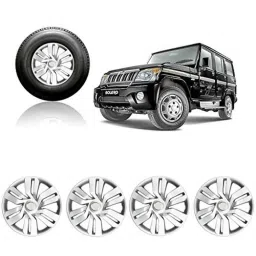 Auto Pearl 4 Pcs 15 inch Press Fit Car Wheel Cover Set for Mahindra Bolero-image-76