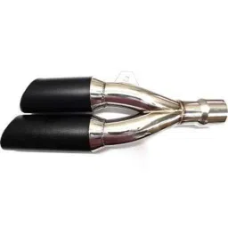 RA Accessories Black &a; Chrome Dual Outlet Silencer Exhaust for Ducati Scrambler-picture-33