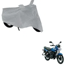 Kozdiko Silver Bike Body Cover with Mirror Pockets for Bajaj Platina 100, koz_67787-picture-36