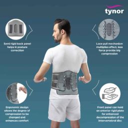 Tynor Lumbo Lace pull Brace Universal, Size: Universal image 3