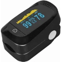 MCP Black Fingertip Pulse Oximeter with OLED Display image 2