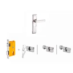 Dorset Kaira HL KAI 8 inch Zinc WD Finish Lock Set with Both 70mm Side Key Cylinder (Pack of 3)-image-78