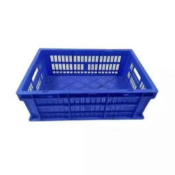Singhal 10kg Plastic Blue Rectangular Crate for Fruit Storage (Pack of 3)-picture-47