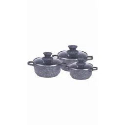 Wonderchef 3 Pieces Induction Base Grey Casserole Set with Lid (Pack of 2)-64