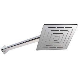 Zesta Amaze 6x6 inch Stainless Steel Silver Ultra Slim Rain Shower Head with 12 inch Arm-picture-38