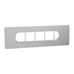 Schneider Electric Miluz Zeta Polycarbonate 9 Module Silver Grey Grid &a; Cover Frame, MZCP9M_SG-26