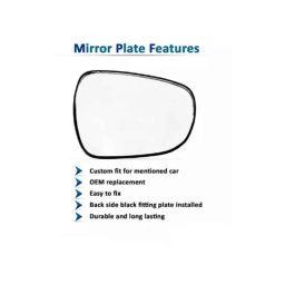 SureStrive 2 Pcs Left &a; Right Both Side Car Door Sub Mirror Glass Plate Set for Maruti Suzuki Swift 2012 to 2017 Type-3 image 3