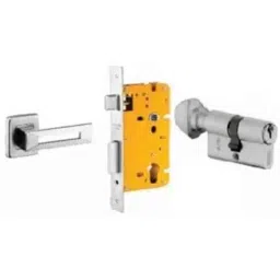Dorset ML Series Remus 60mm Stainless Steel Silver Chrome Finish Door Handle Lock Set with Knob &a; Key, ML REM OR SC-picture-0