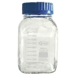 Glassco 1000ml Reagent Square Type Graduated Bottle with Wide Mouth, 274.209.04 (Pack of 10)-6