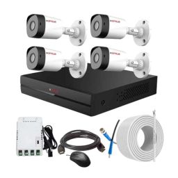 CP Plus 2.4MP Full HD Audio Indoor &a; Outdoor CCTV Combo Kit with 4Ch DVR, 4 Bullet Camera, 4Ch SMPS, 70m Copper Cable &a; Connectors-9