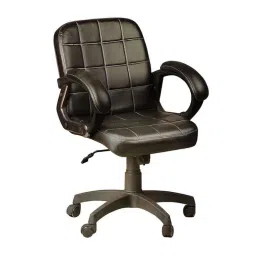 Mezonite KI 223 Black Medium Back Leatherette Office Chair (Pack of 2)-image-87