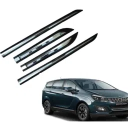 SureStrive 4 Pcs Black &a; Silver Side Door Car Beading Set for Mahindra Marazzo All Model-42